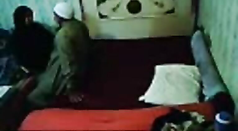 Hafiz mamu fucking his wife in bedroom caught on hidden cam fixed by their servant.