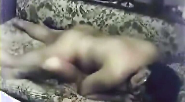 drilling his dick inside her unaware that one of their family member is filming their sex tape
