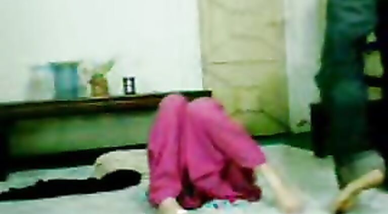 Desi wife in kitchen cooking, suddenly hubby comes in took off her shalwar
